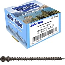 10 x 2-3/4" Latte Composite Decking Wood Screw Torx/Star Drive Head - Exterior Coated - AQC Lumber Compatible - 1 Pound  75 Screws