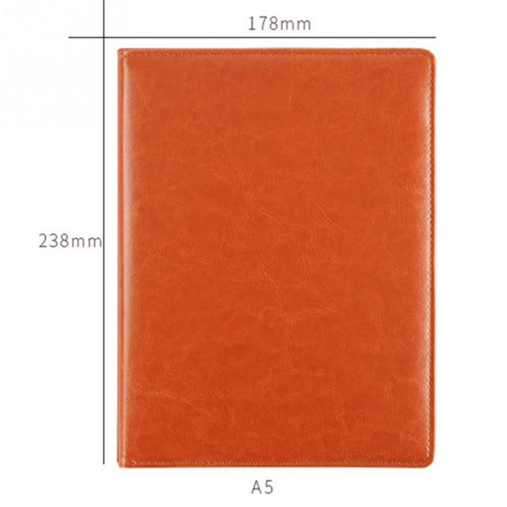 JFDBGU Cartella degli Appunti A5 Pu Organizzatore di Cuoio Office Manager Clip Pad Pad Pad Paper Flip(Auburn)