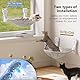 JUNSPOW Fensterbank für Katzen, faltbar und stabil, atmungsaktive Katzenfensterhängematte zum Übersehen, Sonnenbaden und Klettern, maximale Tragkraft bis zu 18 kg (grau, Netz)