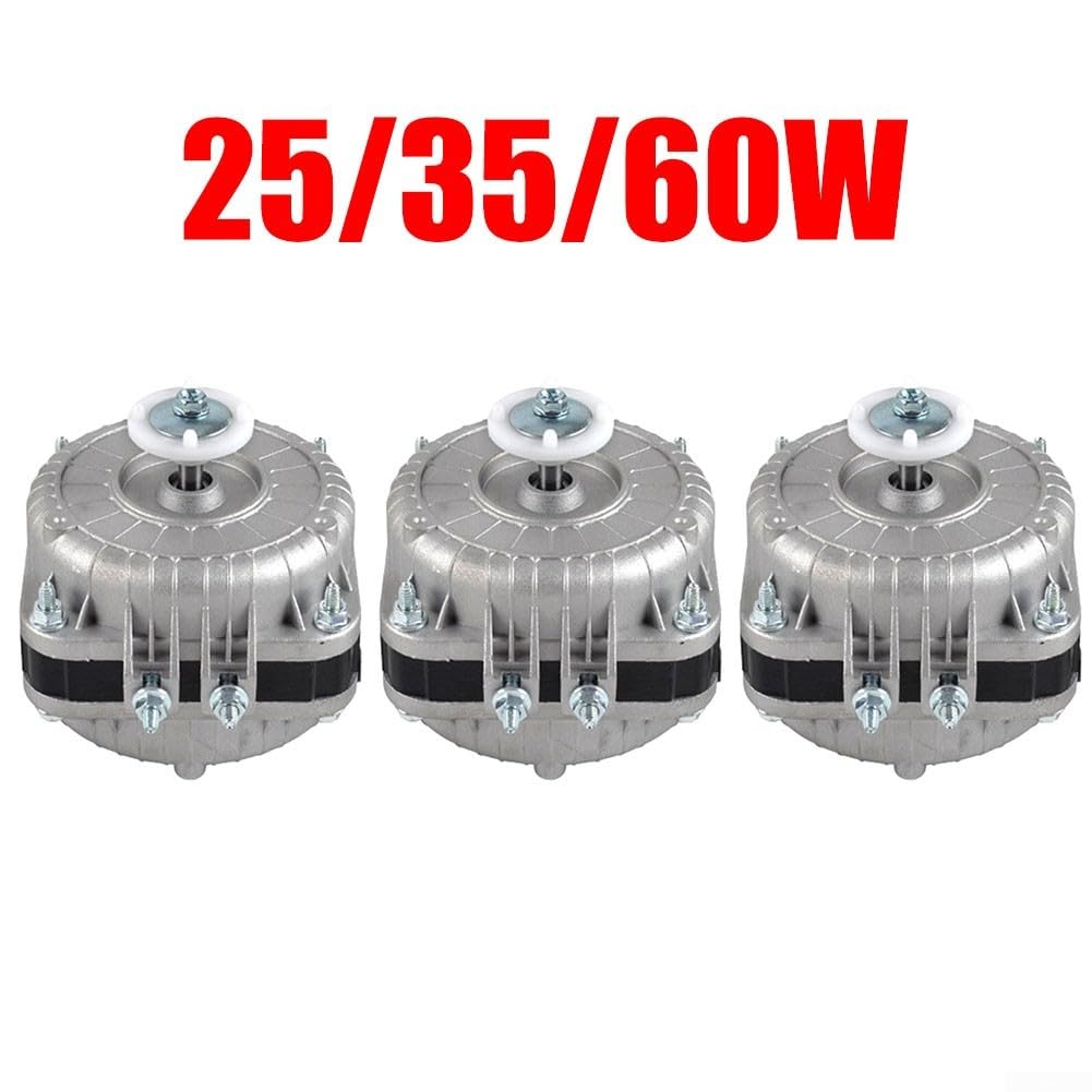 Kühlmittel-Kondensatorlüftermotor 25W/35W/60W 220V 50Hz IP42 Leise Robust für Kühlschrank Gefrierschrank Kühlraum Gewerbliche Kälteanlagen(35W)