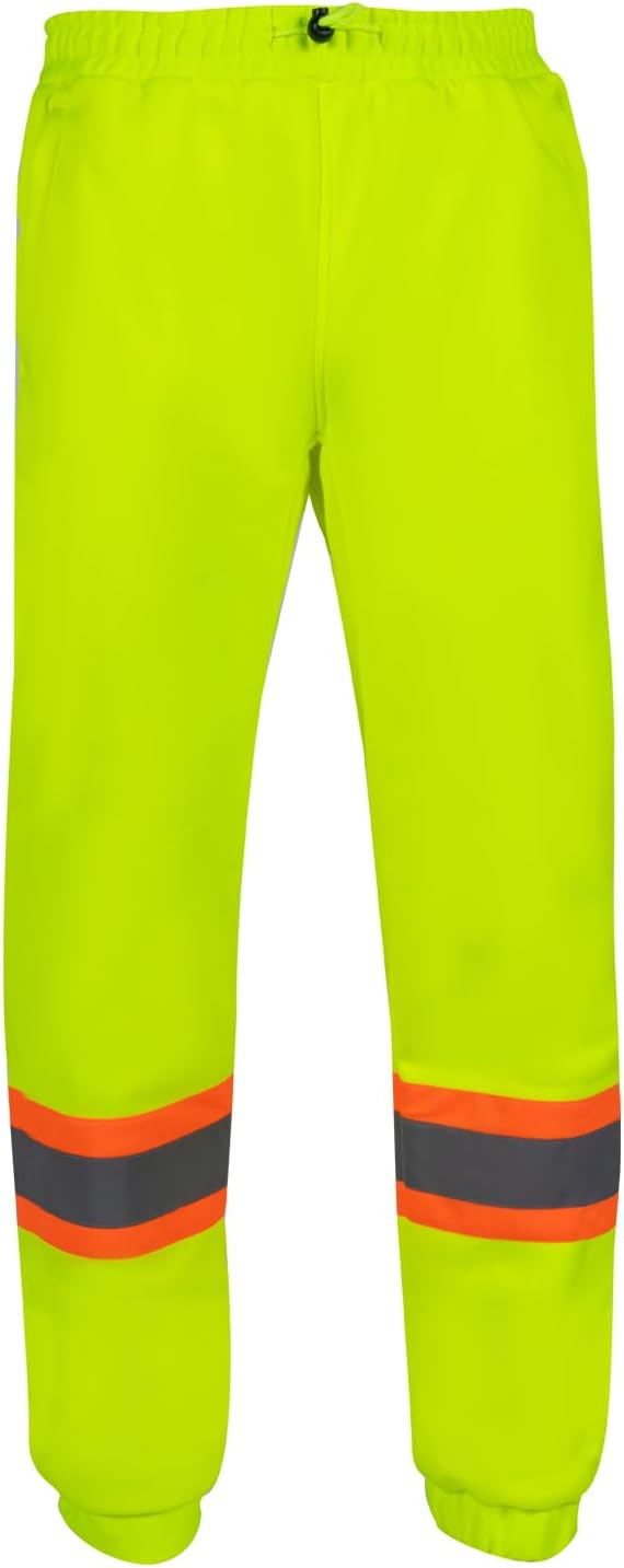 VENDACE Hi Vis Safety Sweatpants for Men Reflective High Visibility Winter Construction Work Pants Class E