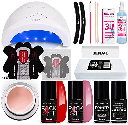 COSA CONTIENE IL KIT: All'interno trovi i fondamentali per la Ricostruzione unghie che sono: Costruttore Monofasico da 30 ml , Bastoncini, Lime, Pads, Salviette e Pennello per la lavorazione del Gel Unghie, Nail Form in alluminio, Primer Acid Free, Top Coat Lucido, 2 Colori di tendenza ed infine il Nail Wipe 3 in 1 che rappresenta l'eccellenza dei liquidi per il Nails in quanto è una formula multiuso 3 in 1;