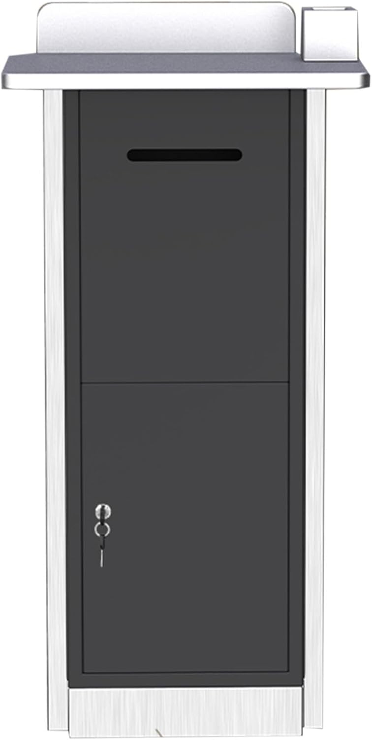 Locking Steel Plate Mailbox Plastic Spraying Process Home Standing Mailboxes Top with Pen Holder Design Outdoor Rainproof Parcel Boxes