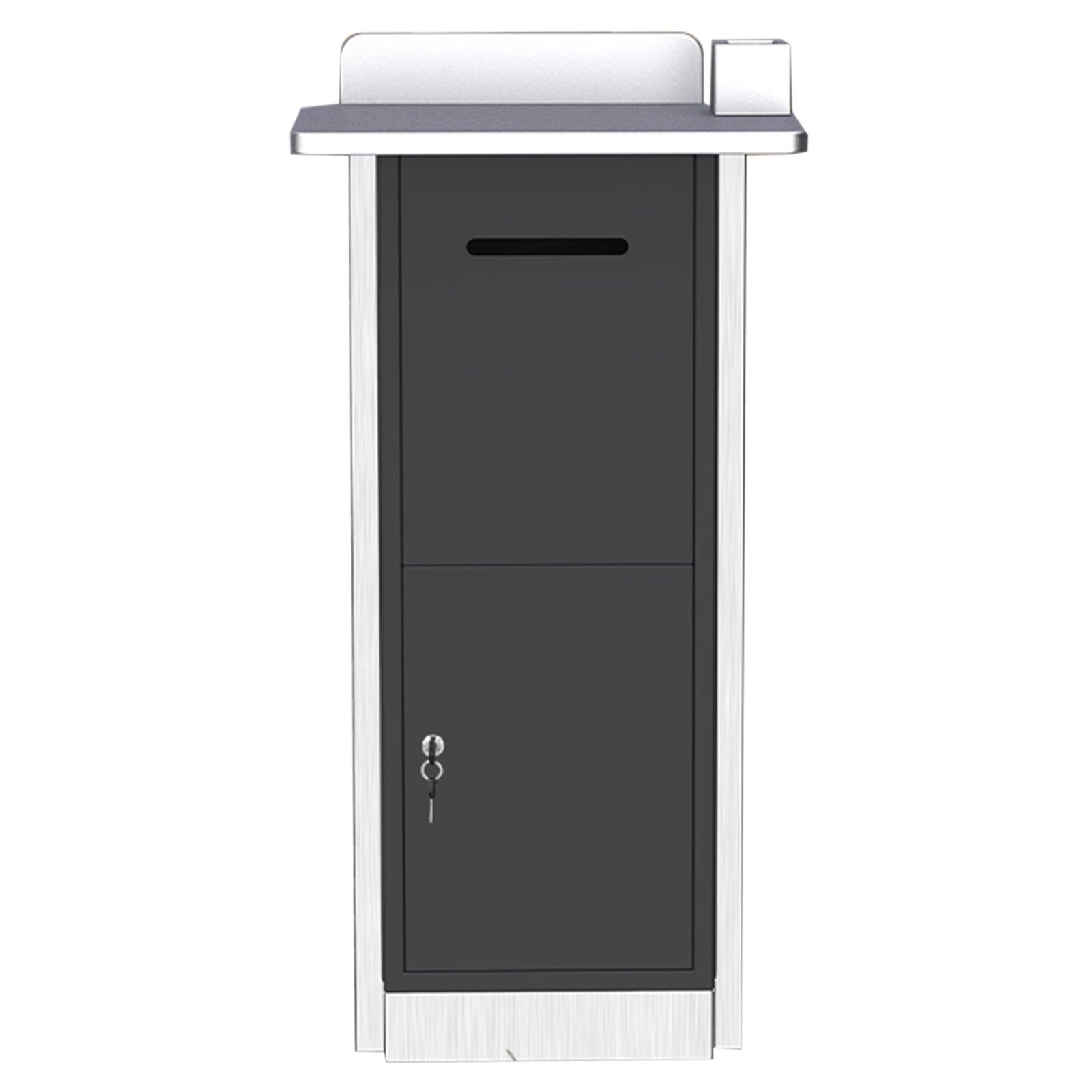 NQNFWCRJ Locking Steel Plate Mailbox Plastic Spraying Process Home Standing Mailboxes Top with Pen Holder Design Outdoor Rainproof Parcel Boxes
