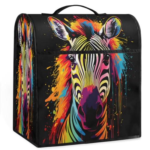 Coffee Maker Cover Zebra Kitchen Appliance Covers Small Appliance Covers Blender Cover Juicer Cover Dust Covers for Kitchen Appliances with Top Handle and Pockets,Washable,C489