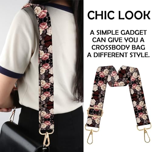 Image of Purse Strap Crossbody Shoulder Canvas Straps 1.5 inch Wide Replacement Adjustable Aesthetic Cute for Women Girls Bag