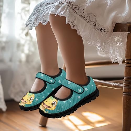 Girls Walking Shoes Lightweight Tennis Shoes for Kids Breathable Casual Shoes Cartoon Sneaker for Little Kid SizeUS 11-152