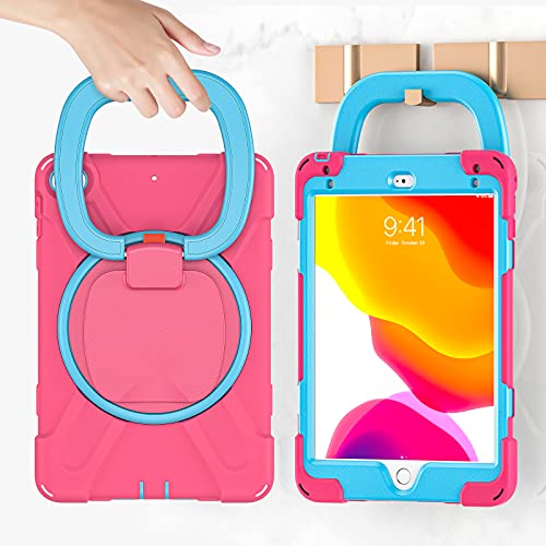 Coque iPad mini 4 enfant robuste rose bleu, housse antichoc tablette 7.9 pouces