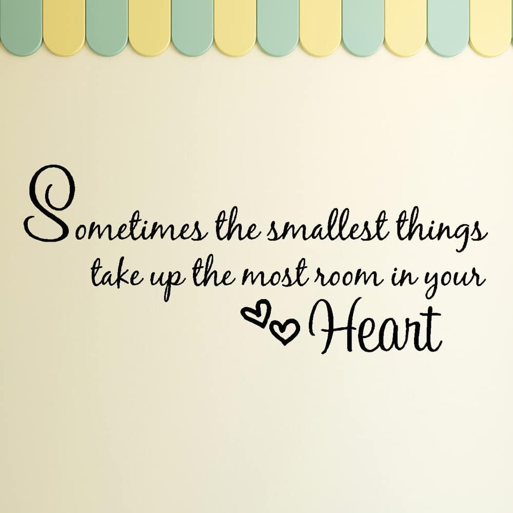 BooDecal Nursery Wall Decor Quotes Decals Winnie The Pooh Wall Art Sayings Sometimes The Smallest Things Take up The Most Room in Your Heart Art Vinyl