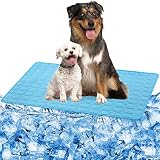 SHEJIZE Dog Cooling Mat Dog Cooling Pad Self Cooling Blanket No Need to Freeze Or Refrigerate, Washa