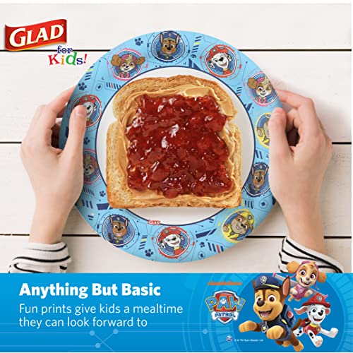 Glad BB15230 Paw Patrol Disposable Plates For Kids - Heavy Duty Microwavable Paper Plates - 7 Inch Sturdy Plates For Boys And Girls - Bulk Paw Patrol Party Supplies thumb #3