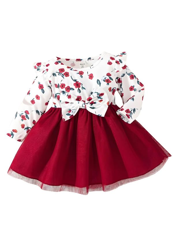 Image of Niren Enterprise Hen Floral Printed Baby Girl Frock