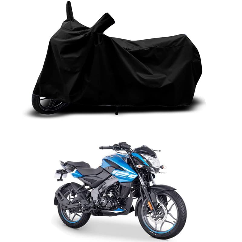 Image of 100% Scratchproof /UV-Rays /Heat Protection /Birds Dropping /Water Resistant /Dust Proof /Waterproof /Full Bike Scooty Two Wheeler Body Cover Compatible for Pulsar NS125 All Varients[Black]