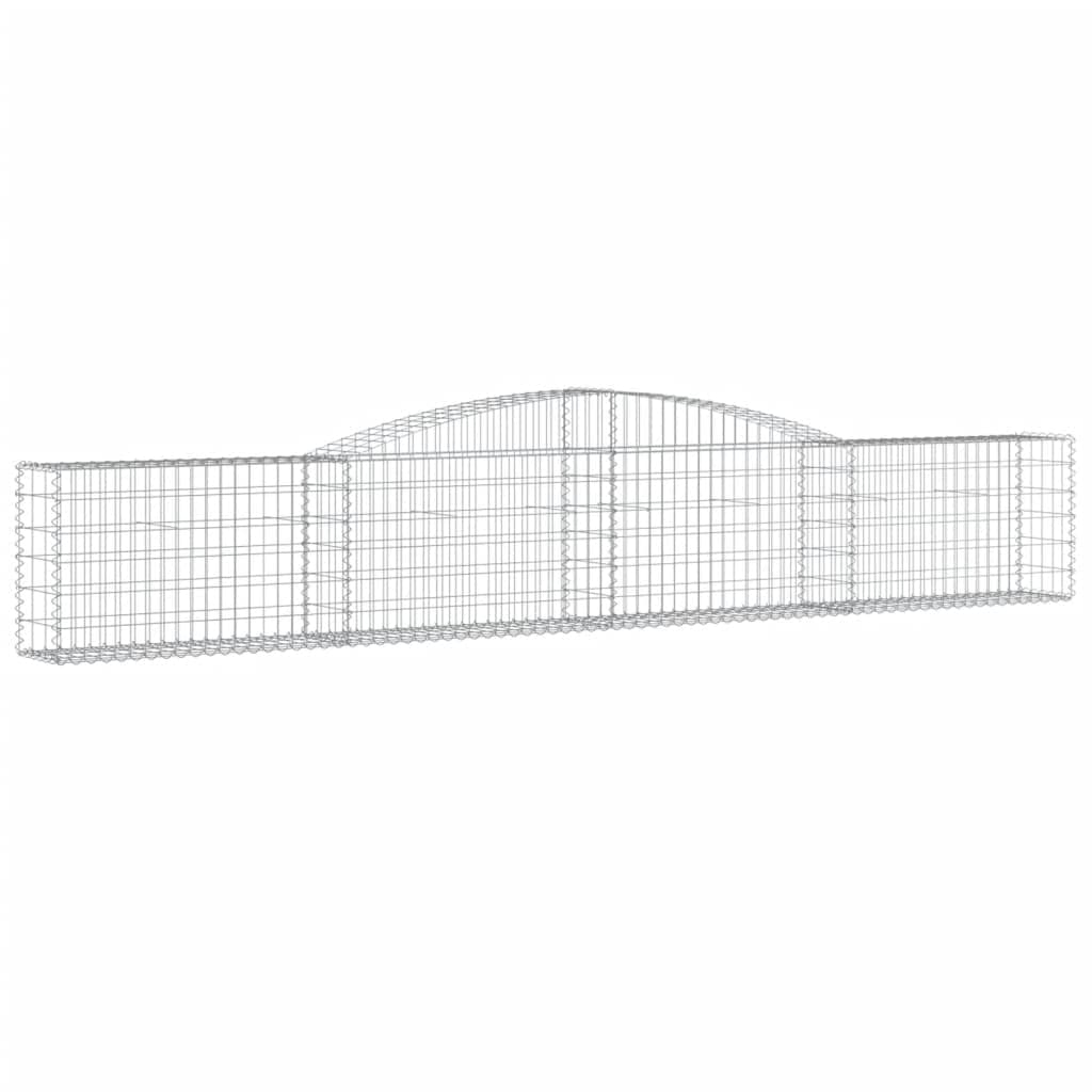 celosias Madera,celosias,Jardinera,Cestas de gaviones 3 uds Forma de Arco Hierro 400x30x60/80 cmIdeal para Jardines, Salones Donde se necesite