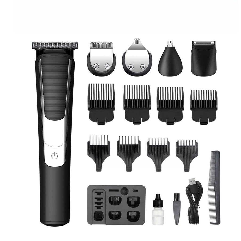 Barbeador Masculino Aparador Pelos Corporal Sem Fio Recarregavel Tela Digital (Pelos do