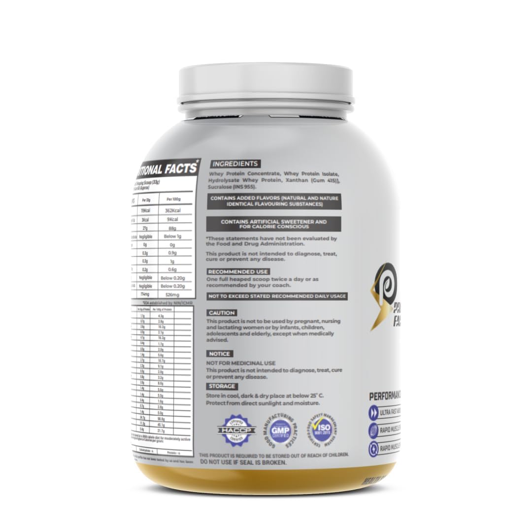 PURE WHEY solate & Hydrolyzed Whey Protein I 27 gms pure protein 2KG (KESAR PISTA) — Amazon image 2