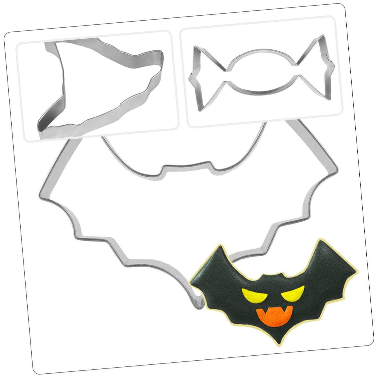 Ciieeo 30 Stk Halloween-schablonen Halloween-keks -gebäck Diy Handpressen-keks Keksausstecher -partydekorationen Gummiform Fondant-stempel Fondantformen Kekse Formen