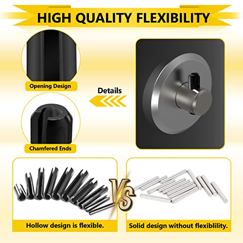 Roll Pins, 65Mn Steel Roll Pin Assortment Set 360Pcs 10 Sizes - 1/16, 2/25, 1/10, 1/8, 11/80, 5/32, 1/5, 1/4, 5/16, 3/8 Slotted Spring Pins For Home Improvement Automotive Repair And Machine Projects #TOP3