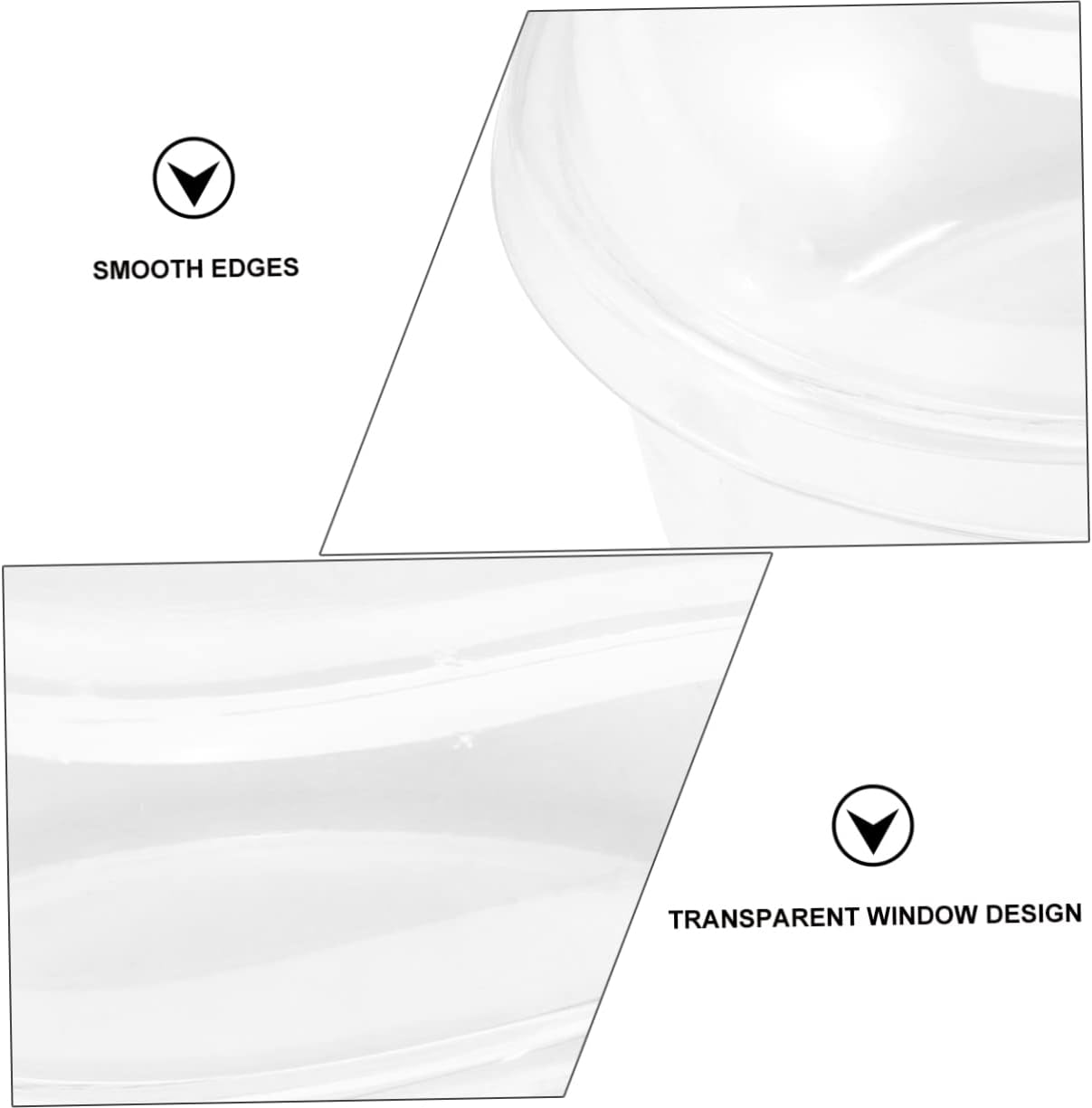 Mango Shaped Clear Cake Box Transparent Dessert Container for Cupcakes Fruit Candy Food Storage Leak-Resistant Seal 50 Pack 5.11 X 2.95 X 2.36 in