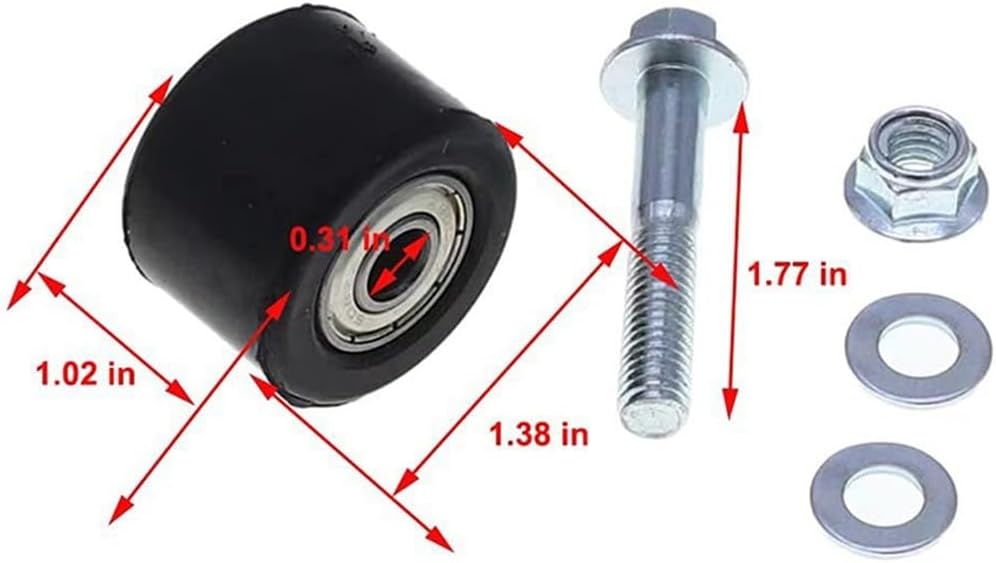 1pc Motorcycle Chain Tensioner Roller Guide 8mm Pulley Slider with Bolt Gasket Fit for YFZ 350 Accessories