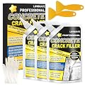 Concrete Crack Filler, 4.5LB High Elasticity Self Leveling Cement Crack Filler, Slab Concrete Waterproof Repair Sealant for Driveway, Walkway, Patio, Joint, Indoor and Outdoor - Grey (74oz)