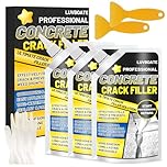 Concrete Crack Filler, 4.5LB High Elasticity Self Leveling Cement Crack Filler, Slab Concrete Waterproof Repair Sealant for Driveway, Walkway, Patio, Joint, Indoor and Outdoor - Grey (74oz)