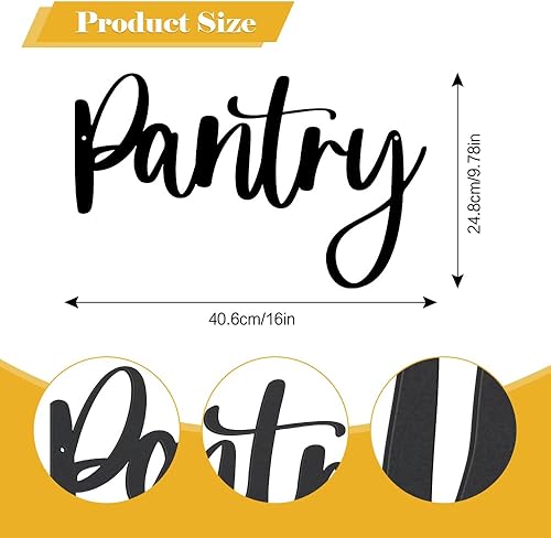 Miniatura 2 de Decoración de pared de hierro de metal negro de despensa, letreros de decoración para el hogar para pasillo sala de estar - Divertido arte de