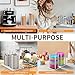 Venuekkuri Adjustable Tumbler Lid Organizer - Holds up to 16 Lids, Disposable Cup and Lid Holder, Baby Bottle Drying Racks, Mason Jar Lids Holder,Clutter-Free Kitchen Cabinets,ABS Plastic