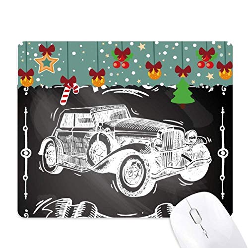 Tapis de souris de Noël caoutchouc peint main sous-main voiture vintage