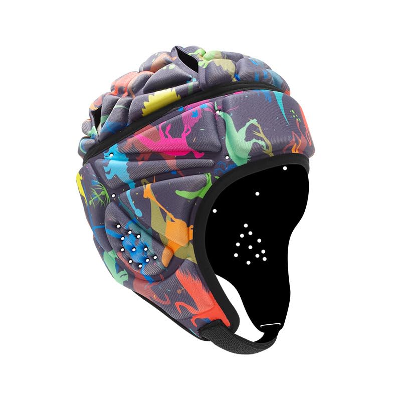 Unisex Padded Rugby Headguard Full Covering Scrum Cap Soft Goalkeeper Headgear Anti-Collision Safety Helmet Football Head Protection Hat for MMA, Rugby, Martial Art (Multicolor-2, L for adult)