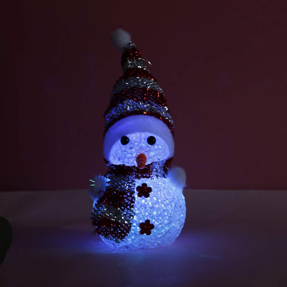 3Pcs Snowman Christmas Lights Xmas Night Lights LED Light Up Snowman Figurine Lamp Table Desk Decoration for Patio Festival Party (White) - Image 4