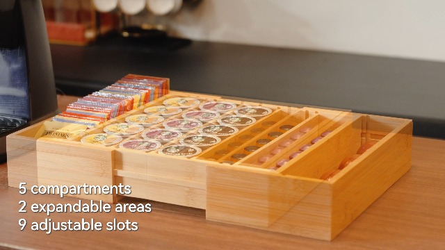 Amazon.com: MinBoo Bamboo K Cup Holder for Drawer or Countertop