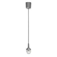 OLIMPO LAMPADARIO MODERNO 1 LUCE SOSPENSIONE ACCIAIO CROMATO E VETRO