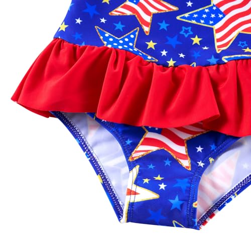 Image of Vieille Toddler Little Girls One Piece Swimsuits Ruffles Bathing Suits Mermaid Dinosaur Swimwear 2-7T