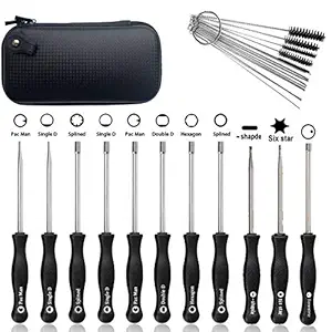 11pcs Carburetor Adjustment Tool + Carrying Case + Cleaning Brush for Common 2 Cycle Carburator Engine - Carburetor Adjustment Tool Set Carburetor Tune up Adjusting Tool