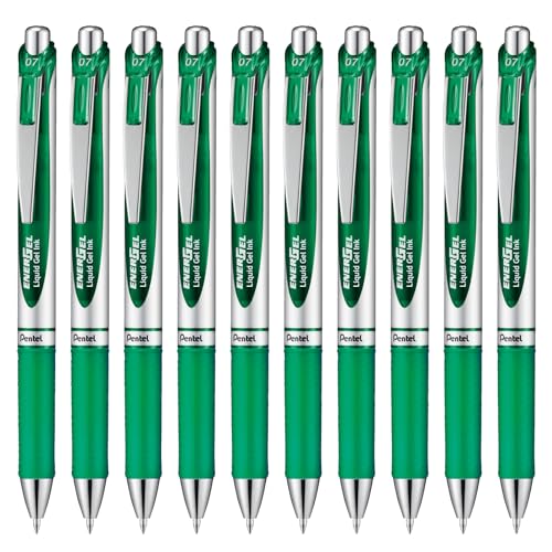 Pentel EnerGel BL77-D stylo gel vert limité en lot de 10 pour une écriture fluide au quotidien