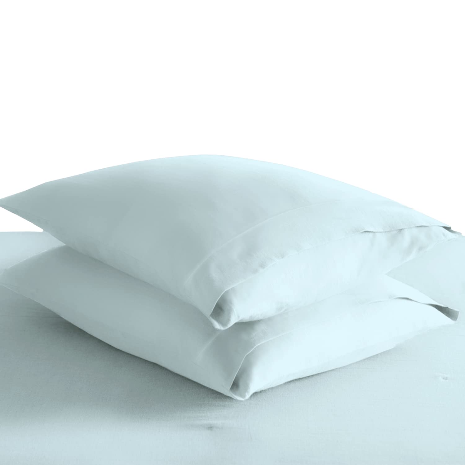 Pizuna King Size Pillow Covers Set of 2, 100% Cotton Luxury 400 Thread Count Sateen Cotton Long Staple Pillow Cases with Envelope Closure (Combed Cotton Pillow Cases, Color: — image 1