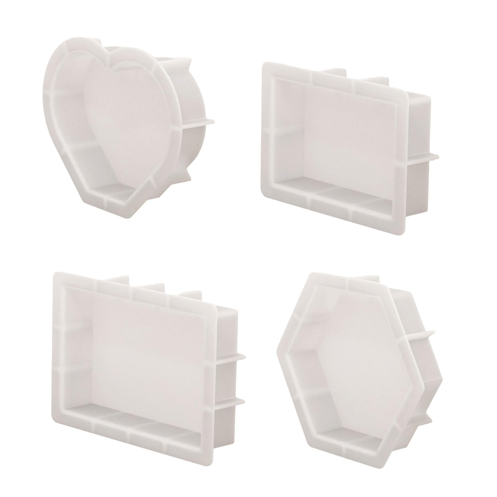 Moldes de resina de corazón multiusos, rectángulo grande | Moldes para sujetalibros con textura de silicona, adecuado para ocasiones especiales y como regalo