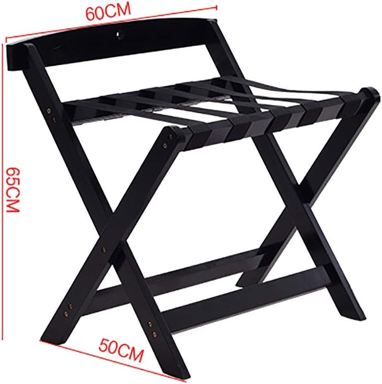 Luggage Rack, Folding Luggage Rack Hotel Black Folding Luggage Rack Solid Wood Travel Suitcase Storage Holder Removable Storage Luggage Rack,One Color-60 * 40 * 60cm