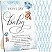 Wesiti 51 Pcs Cool Baby Shower Game Wooden Bear Sign Baby Gift Sets 50 Baby Shower Pacifiers Necklace Acrylic Pacifier for Gender Reveal Party Favor (Blue)