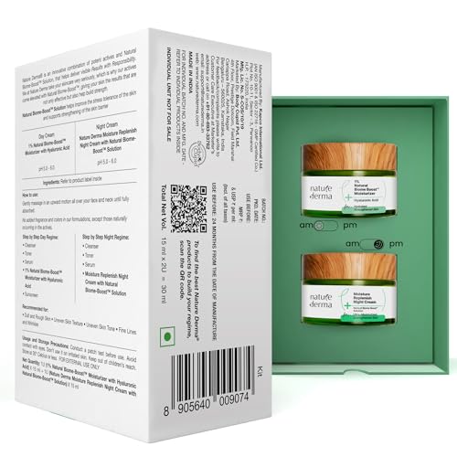 Image of Day & Night Cream with Natural Biome-Boost | Reduces Dullness, Fine Lines & Wrinkles | Hydrates & Strengthens for Healthier Skin | 30ml | Moisturizer Combo Kit