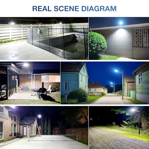 OKPRO 10000W Commercial Split Solar Street Light Outdoor, Solar Lights Outdoor Waterproof for Parking Lot, Dusk to Dawn Solar Flood Light with Remote Control for Yard, Driveway, Road - image 8
