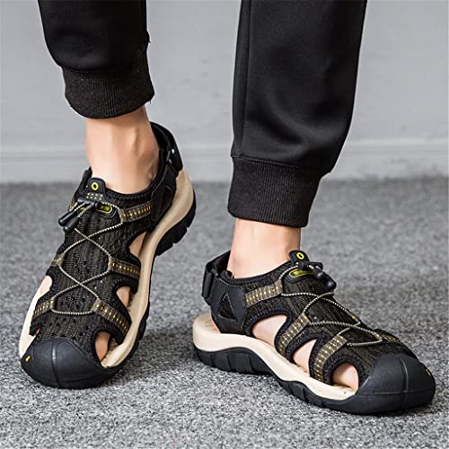 Men Sandals SummerBreathable Male Shoes Beach Sandals Man Fashion Outdoor Casual Shoes Big Size(D,8)4
