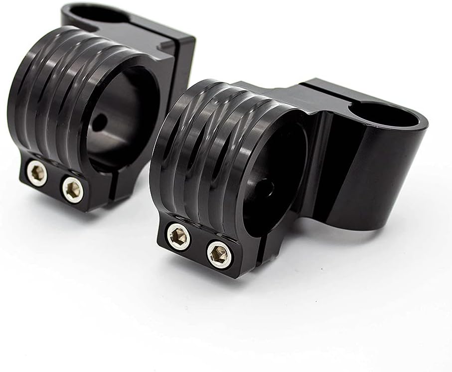PROCNC 52mm 7/8" CNC Aluminum Motorcycle Handlebar Risers Raised Head on Fork Tube Clip Replaceable for Kawasaki Honda Yamaha Suzuki BMW