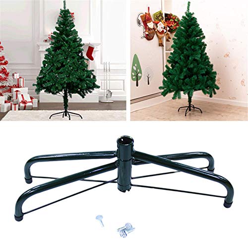 fervory Base Albero Natale Ferro Albero di Natale Accessori Staffa di Supporto di Base Pieghevole in Metallo per Le Decorazioni Natalizie