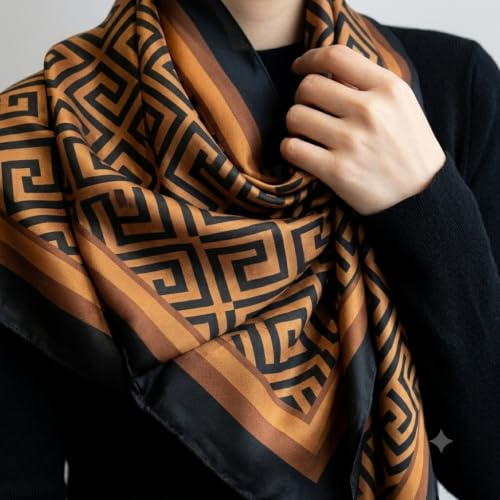 Image of Floral Printed Silk stole | silk Scarf for Women | stylish silk stole for women | Soft Lightweight Stole, Shawl & Neck Wrap | Scarf for Wedding, Party, Travel & Casual Wear