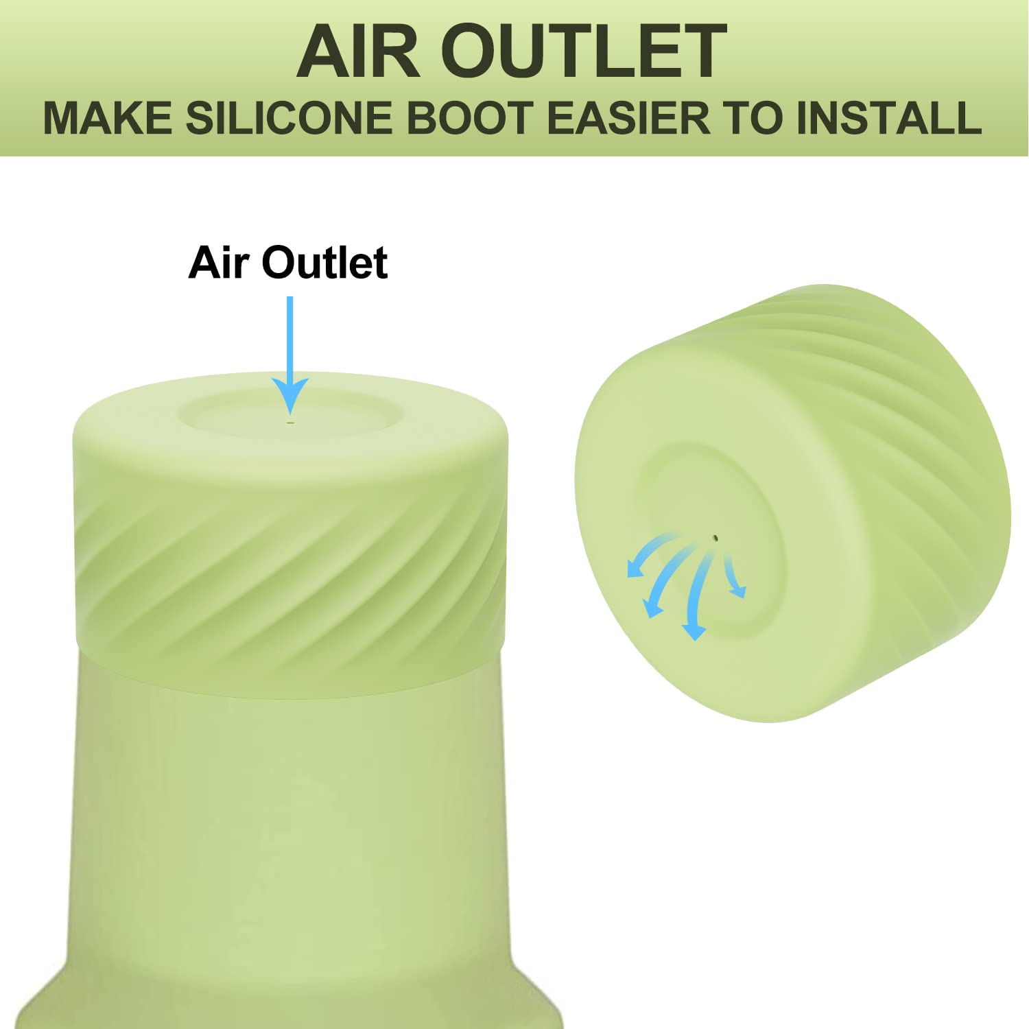 Protective Silicone Boot for Stanley Quencher H2.0 40 oz & IceFlow Flip 20 oz 30 oz and hydroflask 12-24 oz, Anti-Slip Bottle Bottom Sleeve Cover