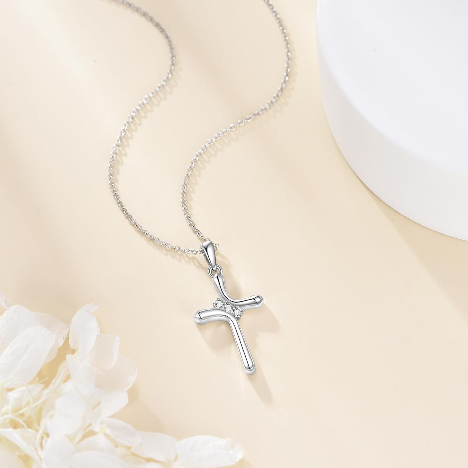 Moissanite Necklace for Women 925 Sterling Silver Eternal Pendant 1ct Lab Diamond Necklace Jewelry Gifts for Wife Girlfriend Mom - Image 3