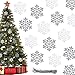 Produktbild Schneeflocken Weihnachten Deko, 24 Stück Glitter Schneeflocken Deko Weihnachten Schneeflocken Anhänger Schneeflocke Weihnachtsbaumschmuck, Für Weihnachtsdeko Fensterdeko (Weißsilber)