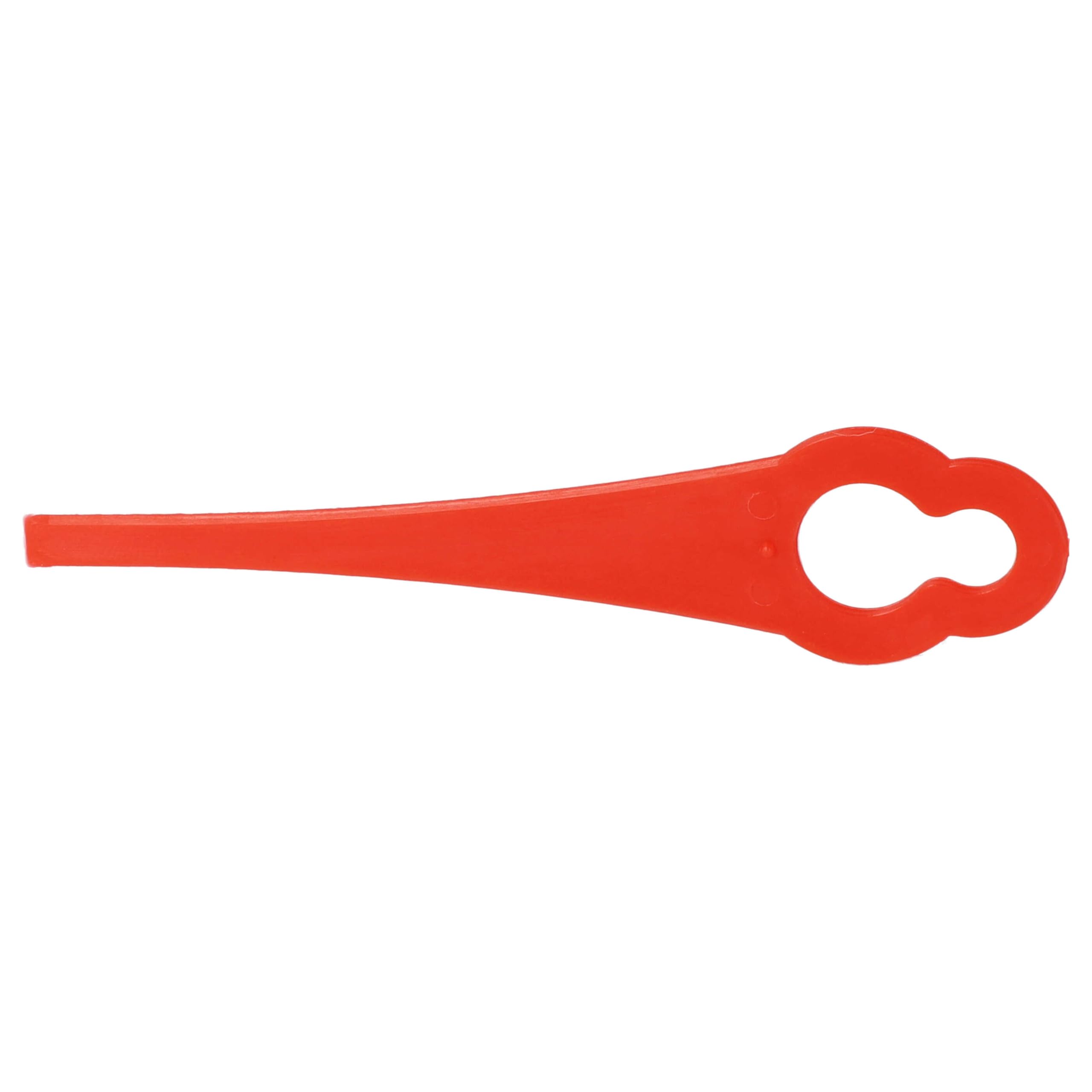 vhbw 50x Ersatz-Messer Ersatz für Recharge Tools GTB-20 | 9363144S für Rasentrimmer - Ersatzklinge Rot, Nylon / Kunststoff